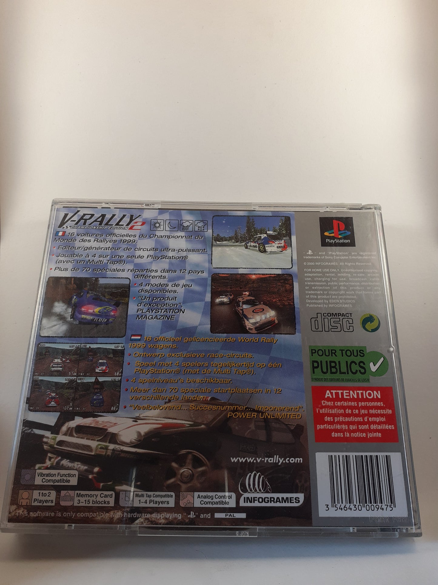 Jeu ps1 v rally 2 platinum