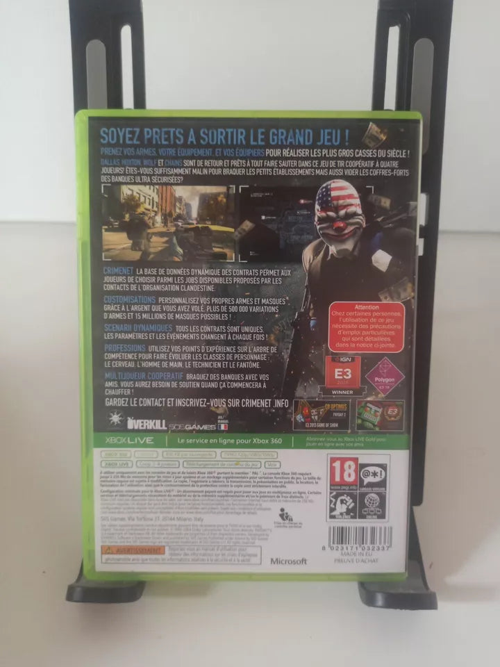 Jeu Payday 2 xbox360 microsoft pal